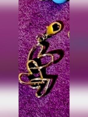 Gold Triple Heart Dangle For Floating Locket Necklaced